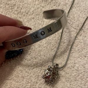 Dog love necklace & Dog mom bracelet